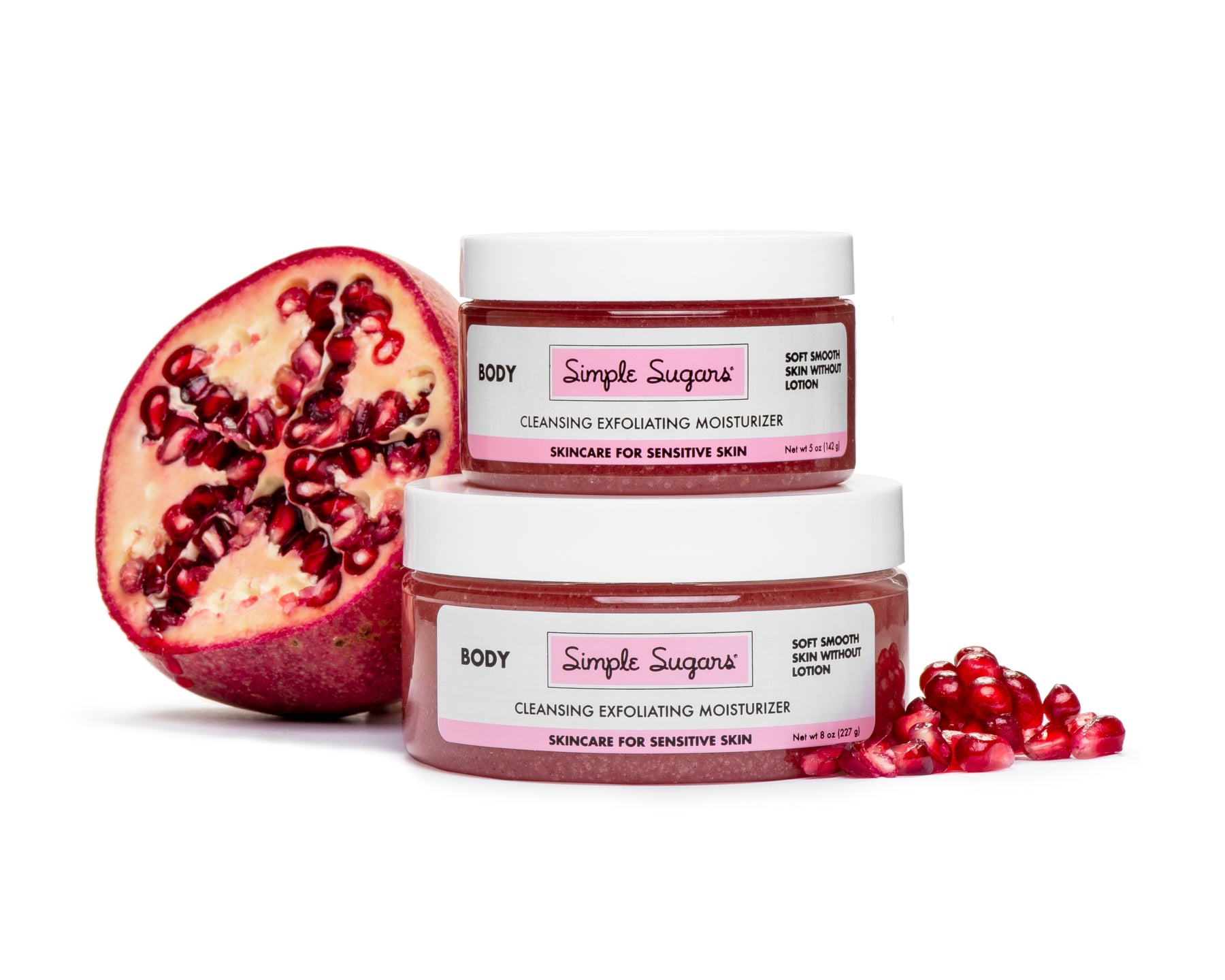 Simple Sugars Pomegranate Body Cleansing Exfoliating Moisturizer